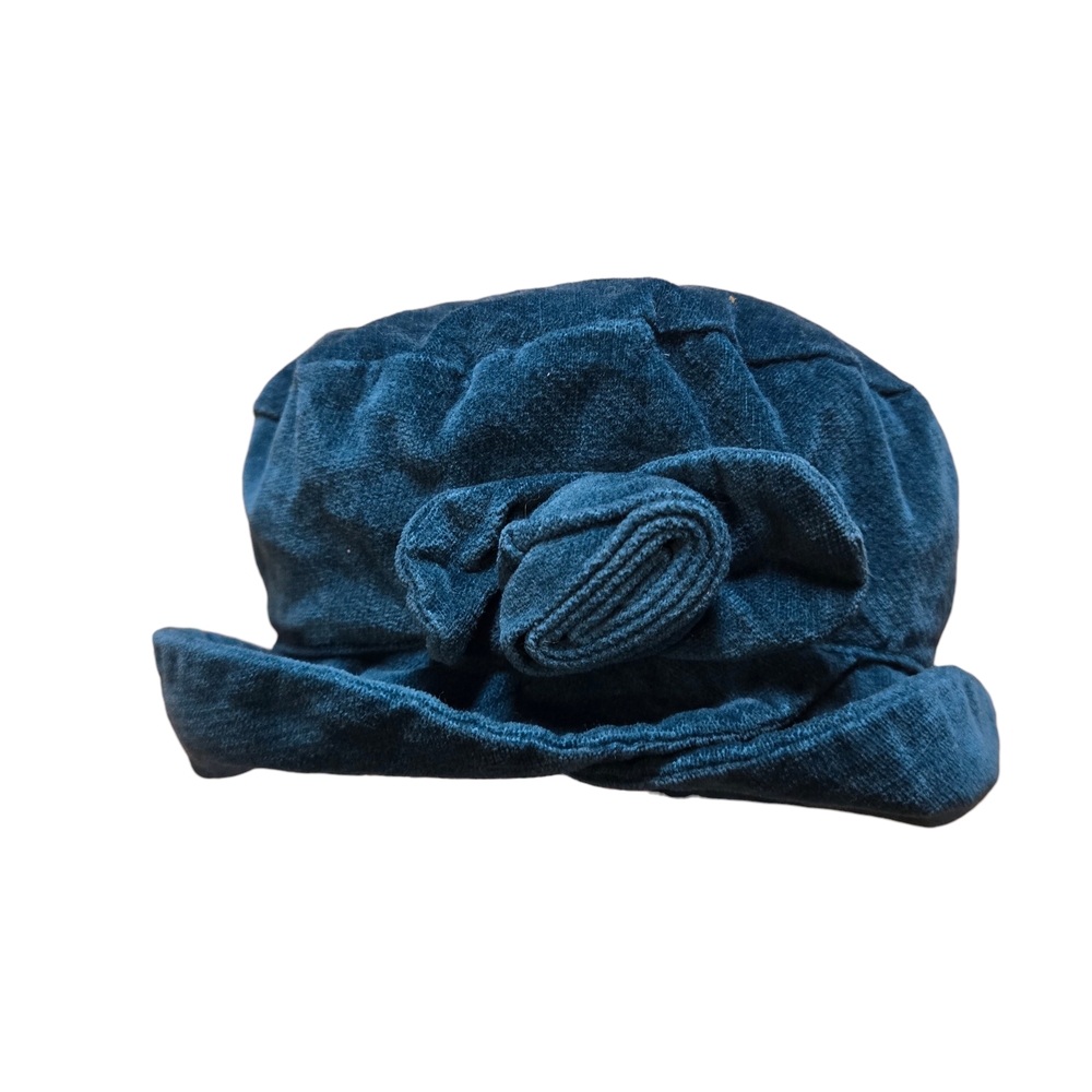Vintage Baby GAP Corduroy Dark Teal Cloche Hat 24-36 Month 2-3t